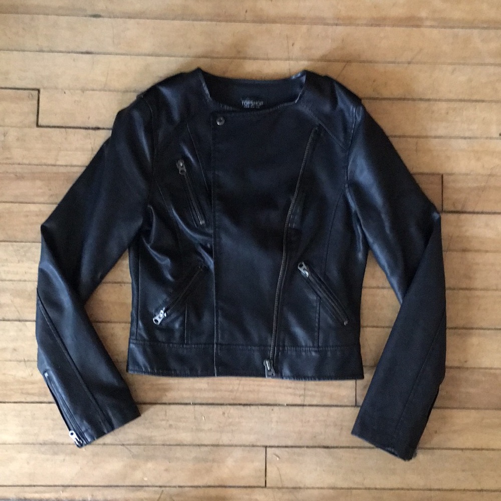 Topshop moto leather jacket